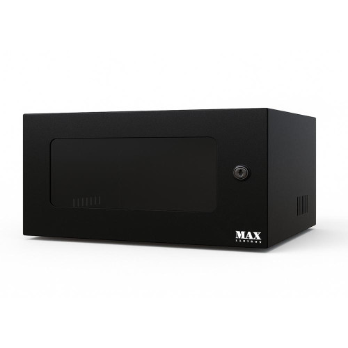 Mini Rack 5u x 350mm Economic Porta c/ Visor Acrílico Preto