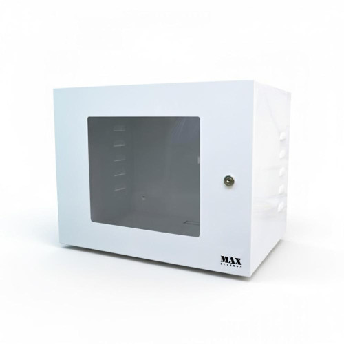 Mini Rack 8U x 350mm Economic Branco Porta c/ Visor Acrílico