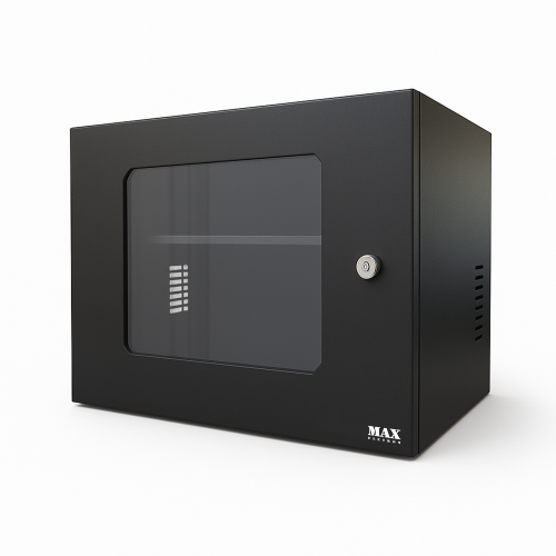 Mini Rack 8U x 350mm Economic Plus Com Bandeja Fixa - Acrílico 