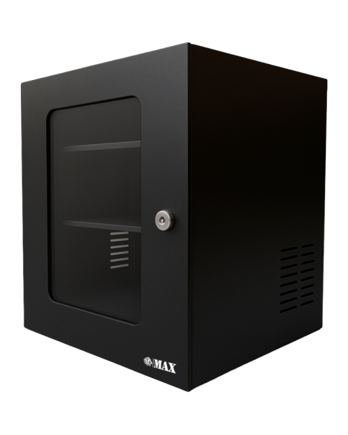 Mini Rack 12U x 400mm Economic Plus Com Bandejas Fixas - Acrílico 