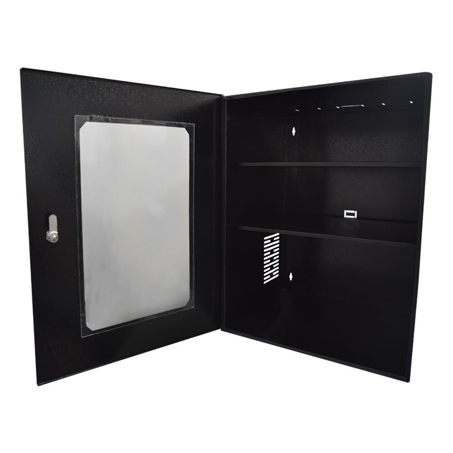 Mini Rack 12U x 400mm Economic Plus Com Bandejas Fixas - Acrílico 