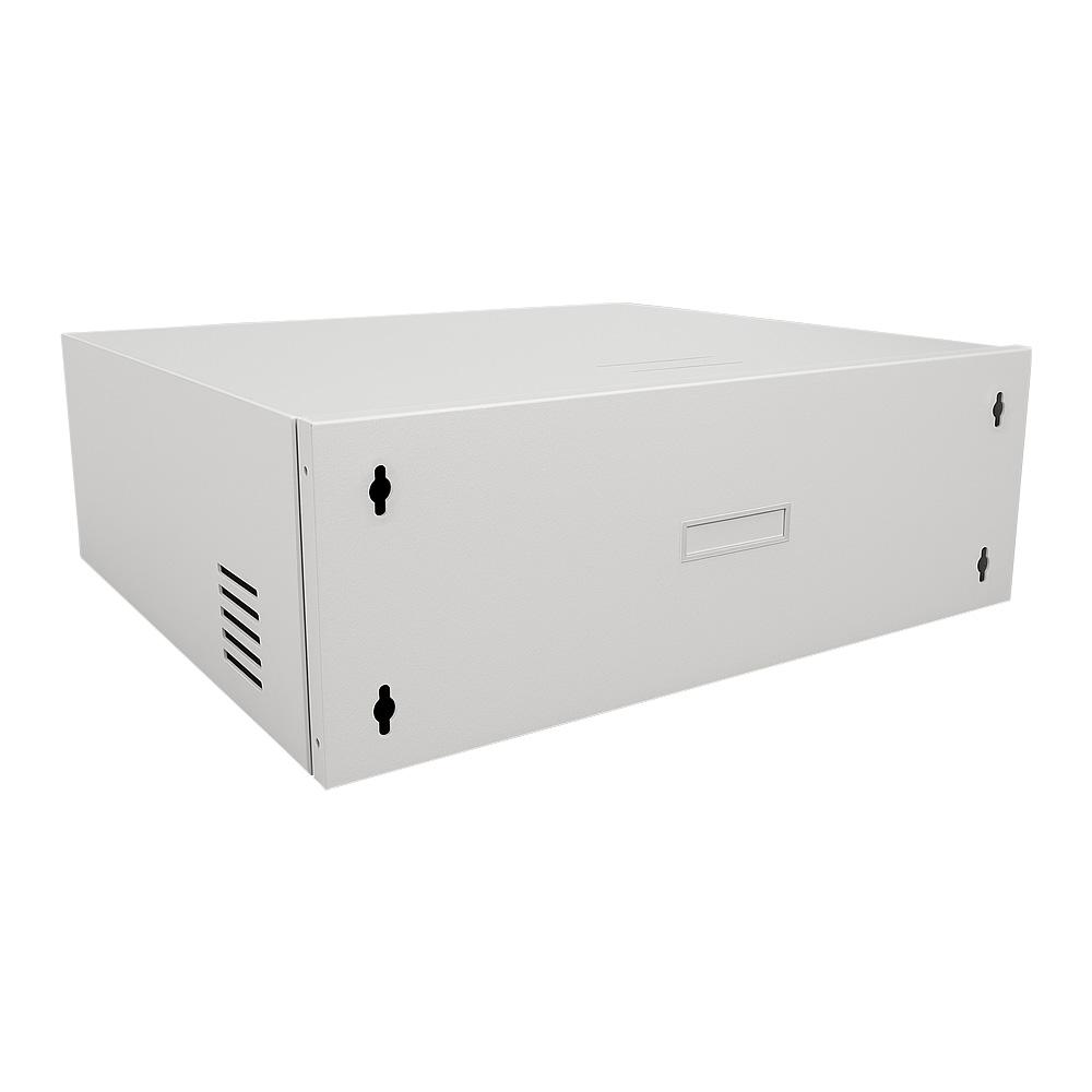 Mini Rack 3U x 350mm Economic Porta c/ Visor Acrílico Branco