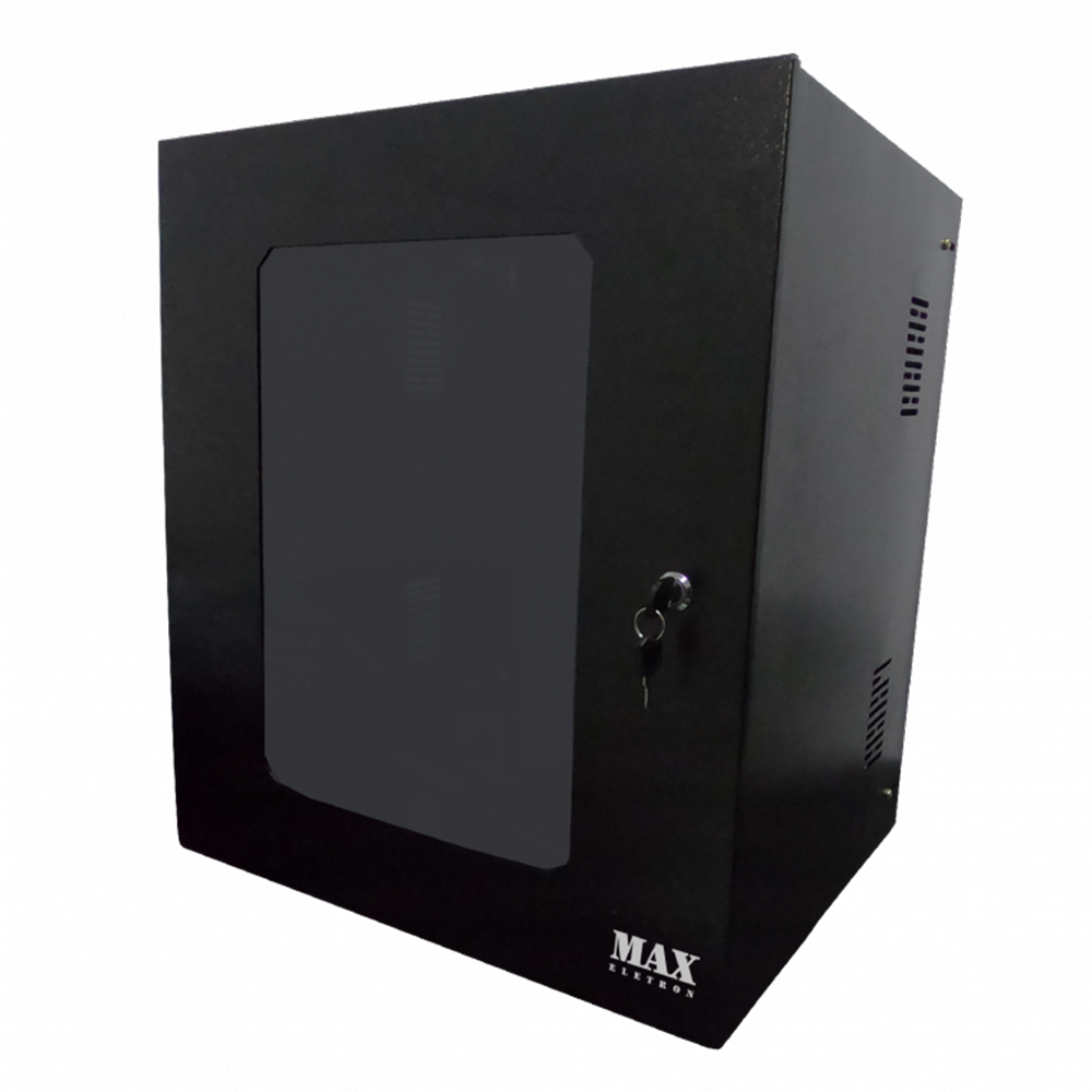 Mini Rack 12U x 400mm Economic Porta com Visor em Acrílico