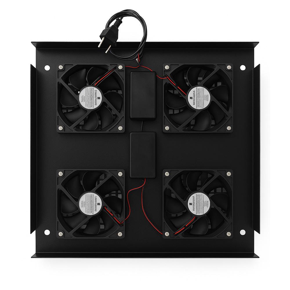 Kit Ventilação 4 Coolers Para Rack Padrão 19