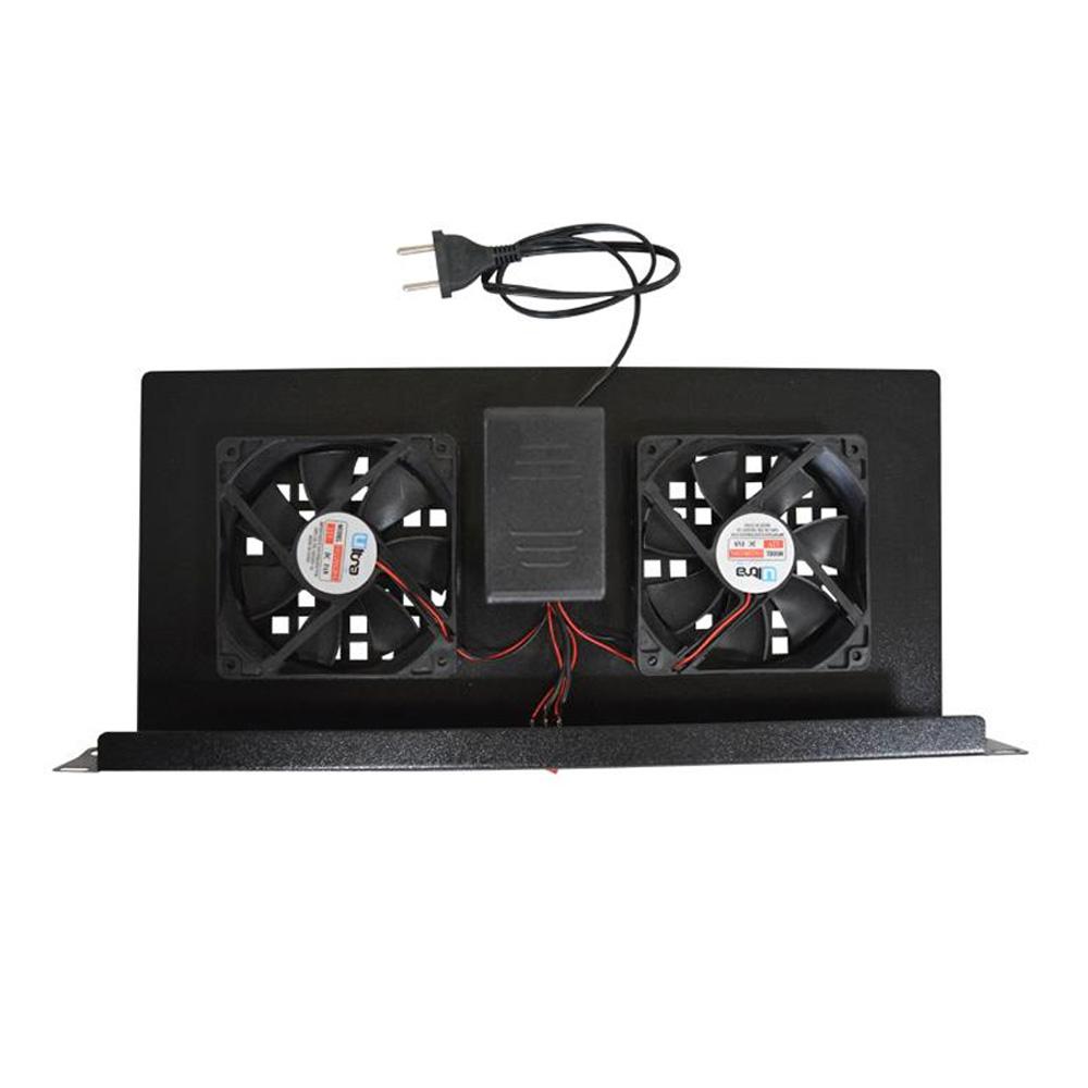 Kit Ventilação 2 Coolers Para Rack Padrão 19