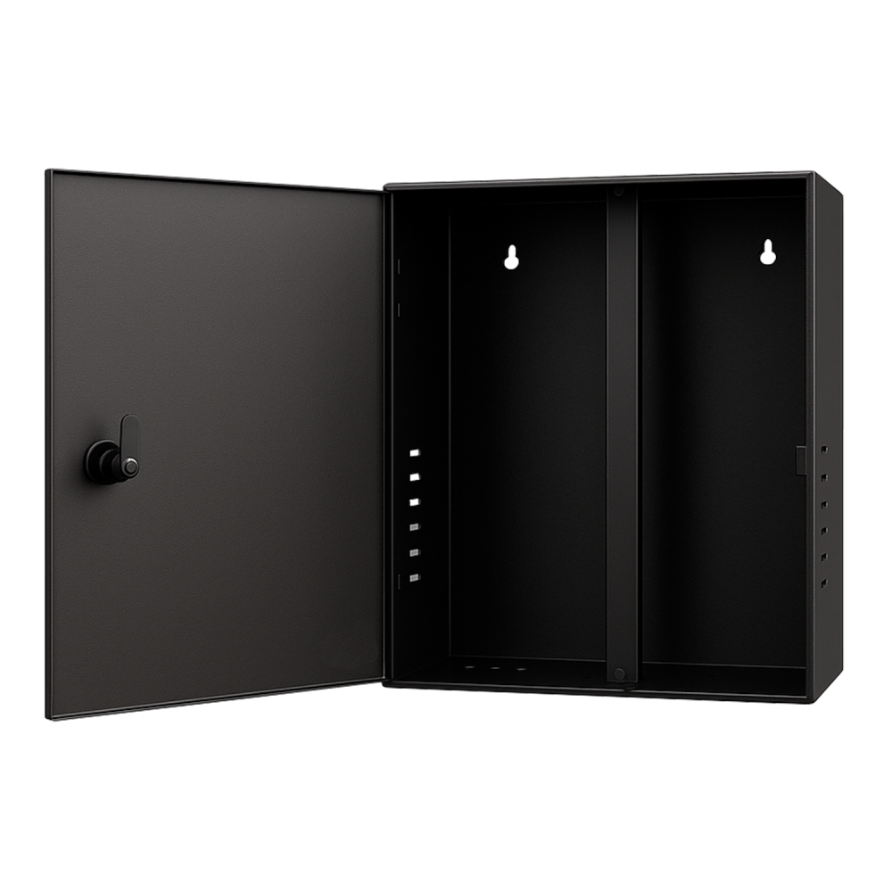 Caixa Metálica Vertical Mini Fine Preta