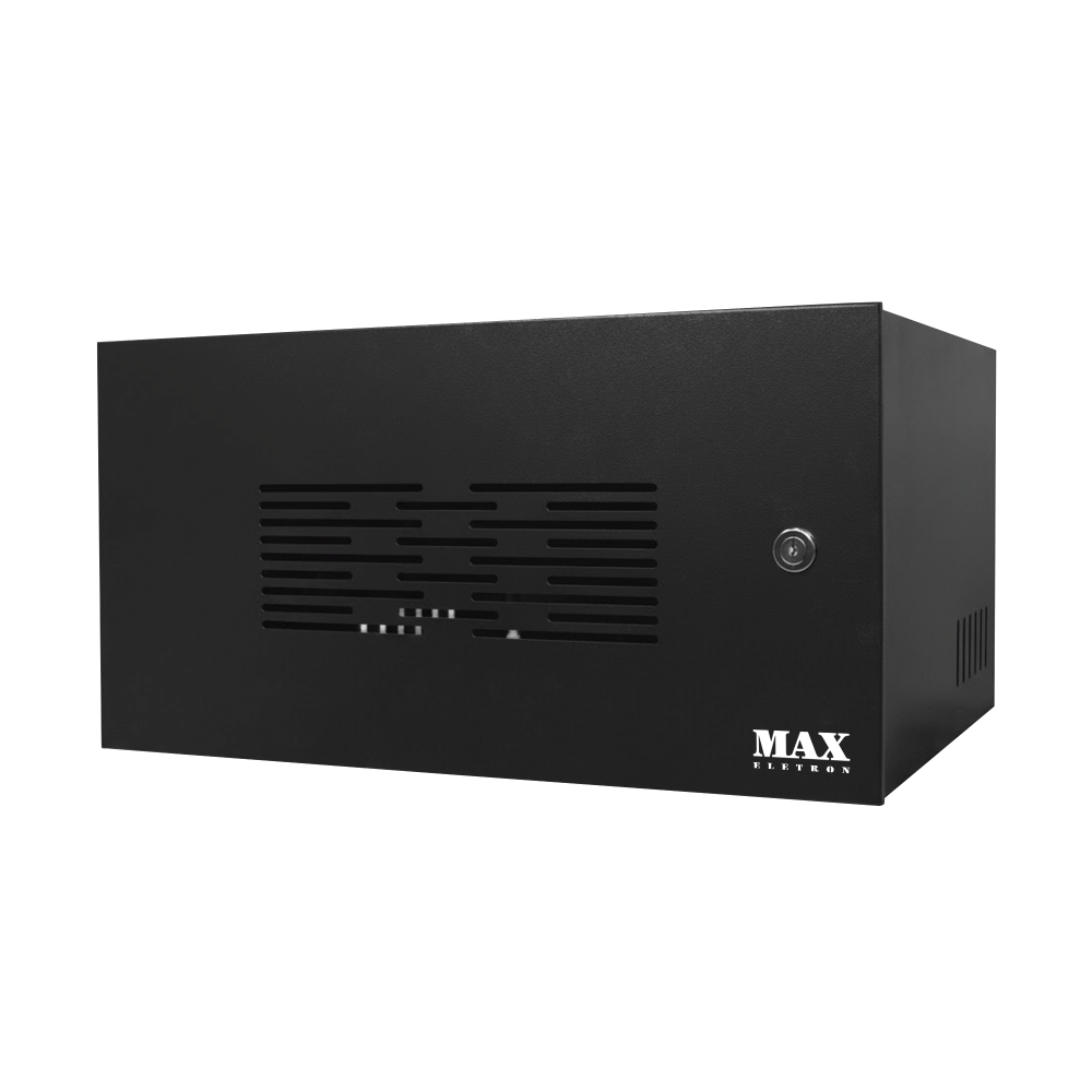 Mini Rack 5U x 350mm Economic Preto c/ Porta Ventilada