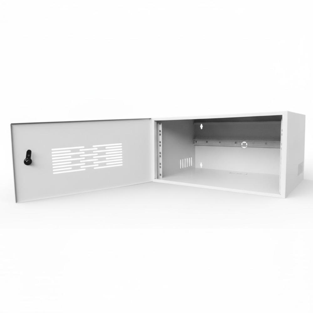 MINI RACK 5U X 350MM ECONOMIC BRANCO C/ PORTA VENTILADA