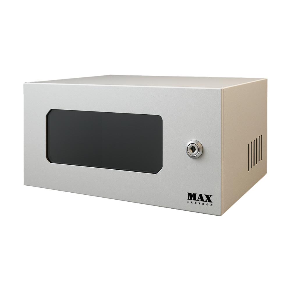 Mini Rack 5U X 350mm Economic Porta c/ Visor Acrílico Branco