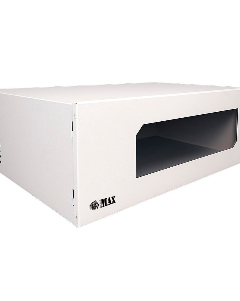 Mini Rack 3U x 350mm Economic Porta c/ Visor Acrílico Branco