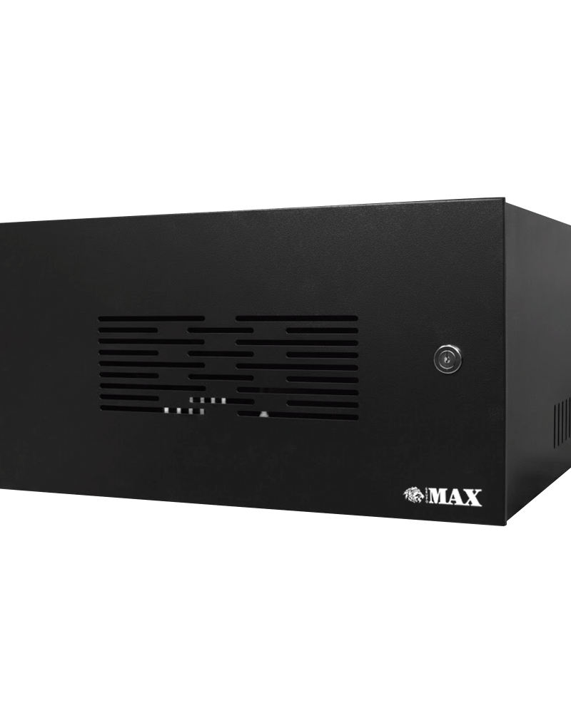 Mini Rack 5U x 350mm Economic Preto c/ Porta Ventilada